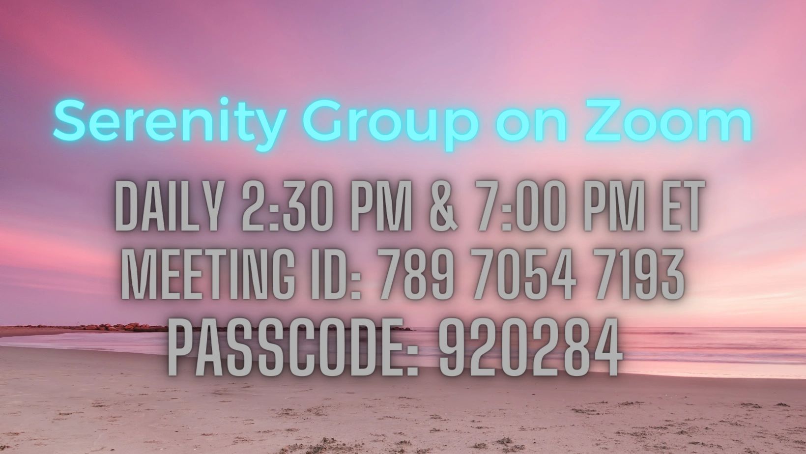 Tampa Serenity Group AA Online International Zoom Meeting
